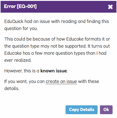 Known Issue Screenshot